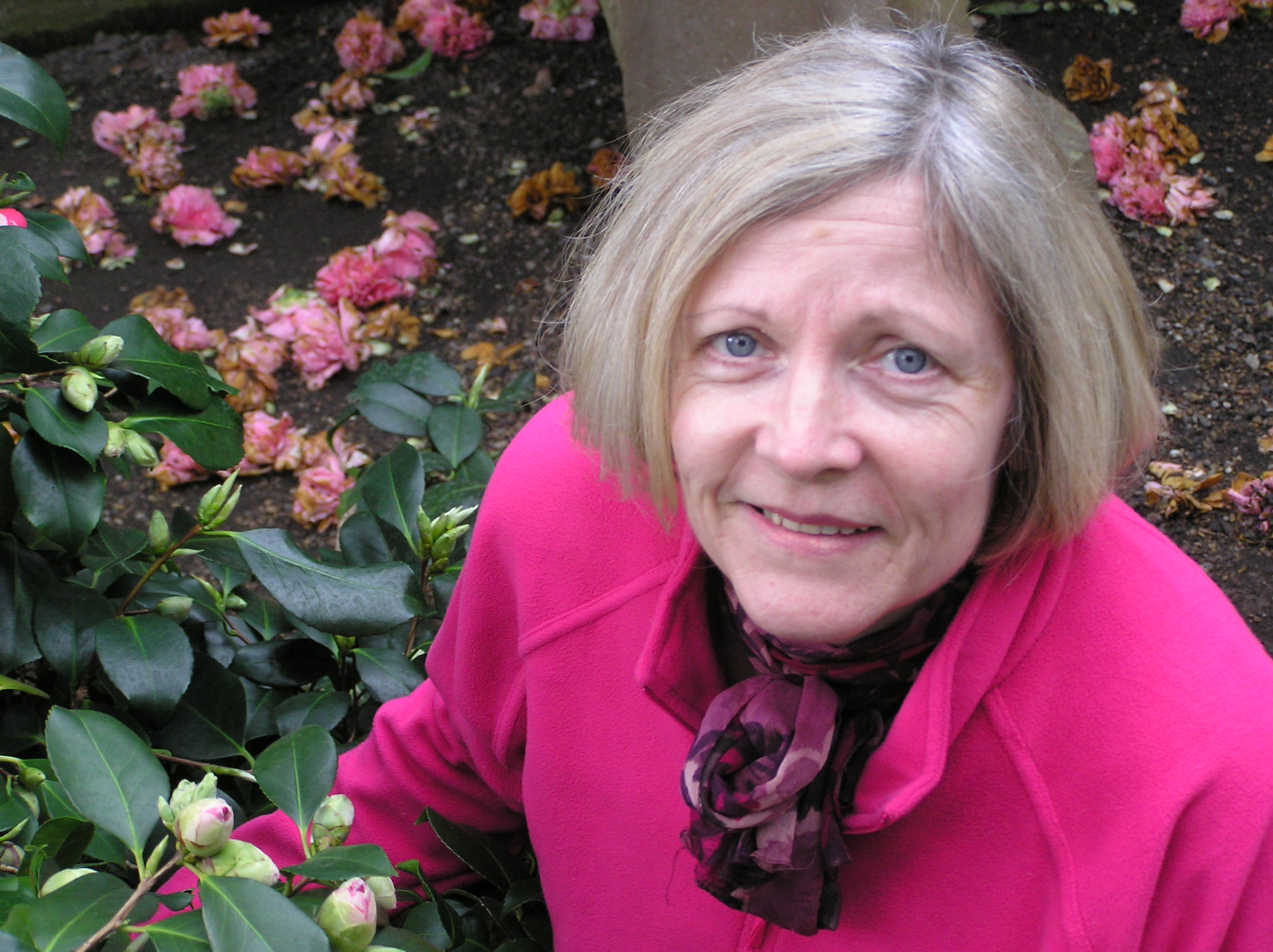 Julia with camellias